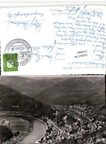 514990,Neckarsteinach Totale Fliegeraufnahme