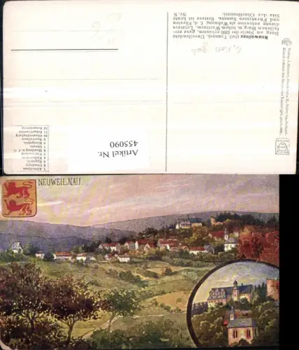 455090,Künstler AK G. Rothgeb Neuweilnau Totale Burg Mehrbildkarte