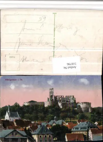 518796,Königstein im Taunus Teilansicht m. Ruine pub Ottmar Zieher 7430