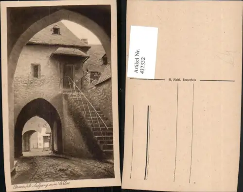432332,Braunfels Aufgang zum Schloss Stiege