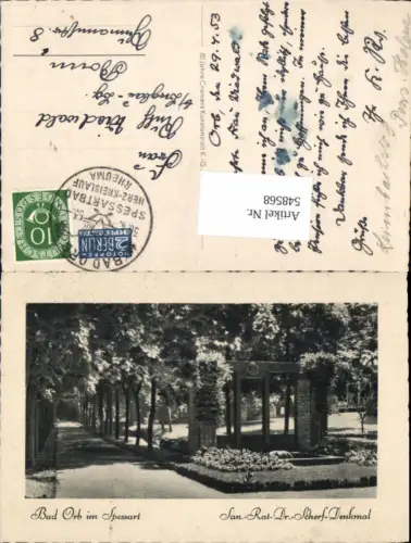 548568,Bad Orb im Spessart Dr. Scherf Denkmal