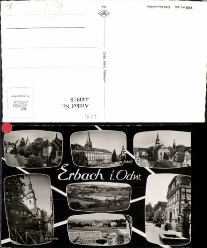 440918,Erbach im Odenwald Schloss Kirche Brunnen Mehrbildkarte