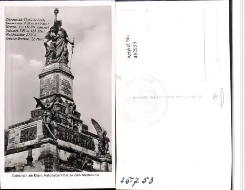 482933,Rüdesheim am Rhein National-Denkmal auf d. Niederwald