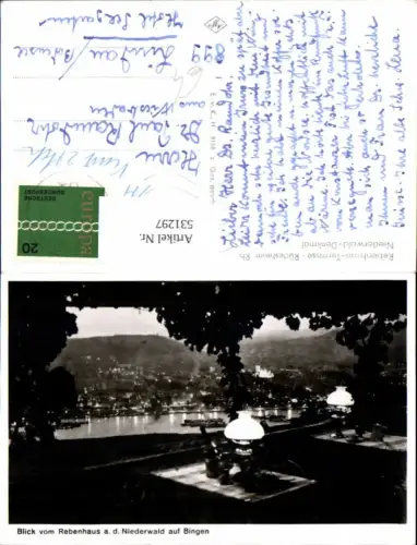 531297,Blick v. Rebenhaus Rüdesheim Rhein Niederwalddenkmal