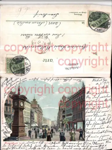 476840,Frankfurt am Main Zeil Straßenansicht Uhr