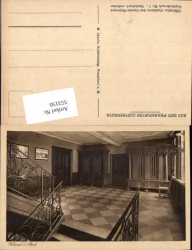 553150,Frankfurt am Main Vorsaal Goethe Goethehaus