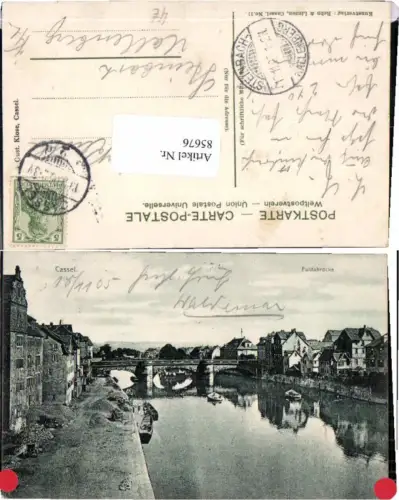 85676,Cassel Kassel Fuldabrücke 1905