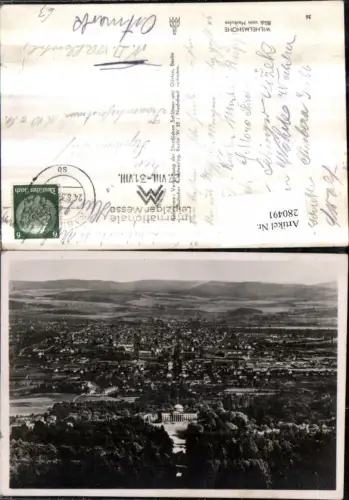 280491,Kassel Wilhelmshöhe Totale Blick vom Herkules