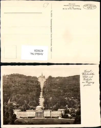 423020,Kassel Wilhelmshöhe Schloss u. Herkules Fliegeraufnahme