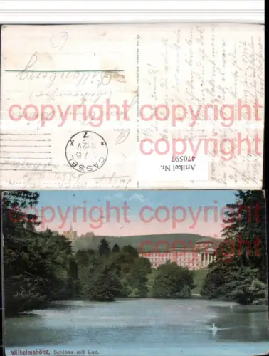 470597,Kassel Wilhelmshöhe Schloss m. Lac See