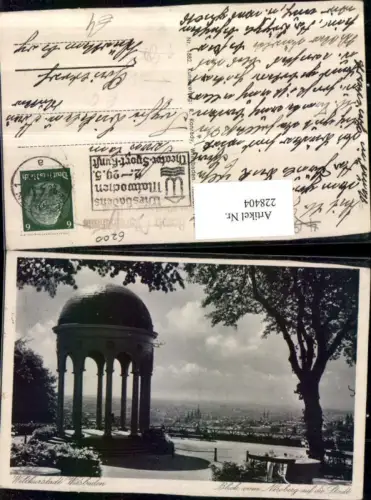 228404,Wiesbaden Blick v. Neroberg auf d. Stadt Tempel