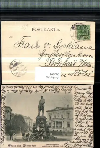 325094,Gruß aus Wiesbaden Bismarck-Denkmal