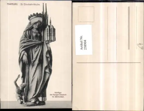 238904,Marburg St. Elisabeth-Kirche Holzfigur d. Heiligen Elisabeth