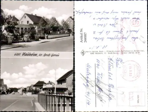 244987,Nauheim Straßenansicht Häuser Mehrbildkarte