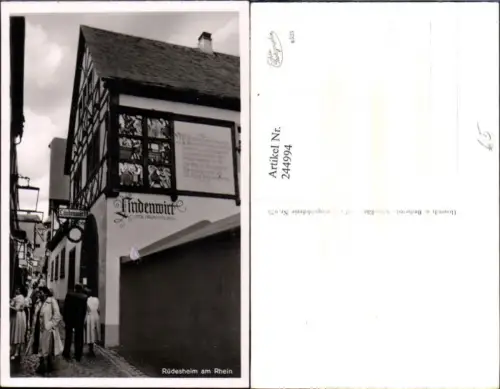244994,Rüdesheim am Rhein Gasse Lindenwirt