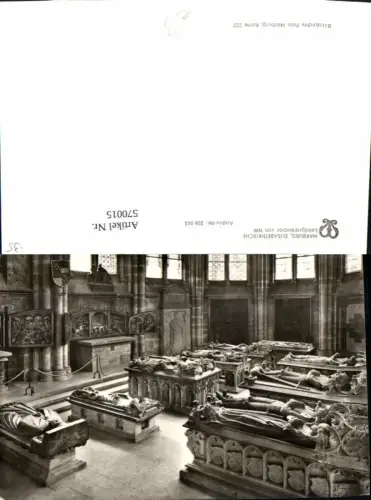 570015,Marburg Elisabethkirche Landgrafenchor v. Nordwest Särge Sargophag