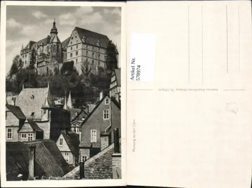 578974,Marburg Lahn Ansicht m. Schloss