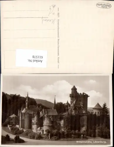 611578,Foto Ak Wilhelmshöhe Löwenburg Kassel