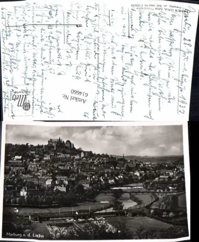 614660,Foto Ak Marburg a. d. Lahn Ansicht