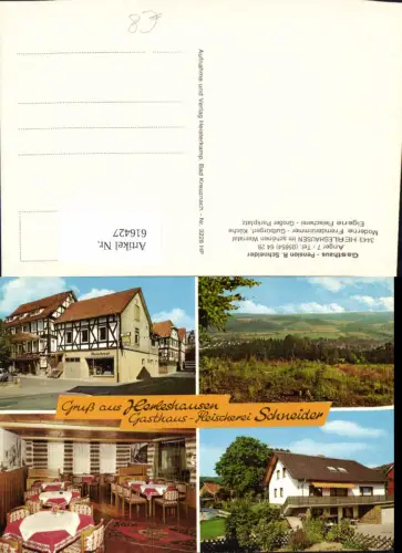 616427,Mehrbild Ak Herleshausen Werratal Gasthaus Pension Schneider
