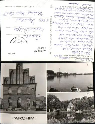 439509,Parchim Rathaus Wockersee Kinderkurheim Mehrbildkarte pub VEB