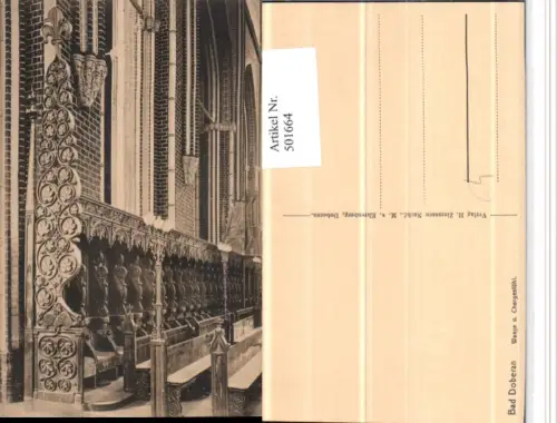 501664,Bad Doberan Kirche Wange u. Chorgestühl