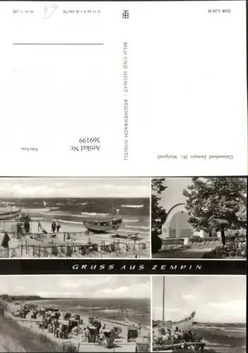 369199,Gruß aus Zempin Strand Strandleben Boote Mehrbildkarte