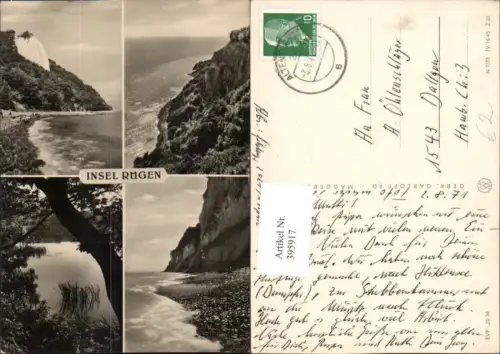 395917,Insel Rügen Küste Steilküste Klippe Mehrbildkarte