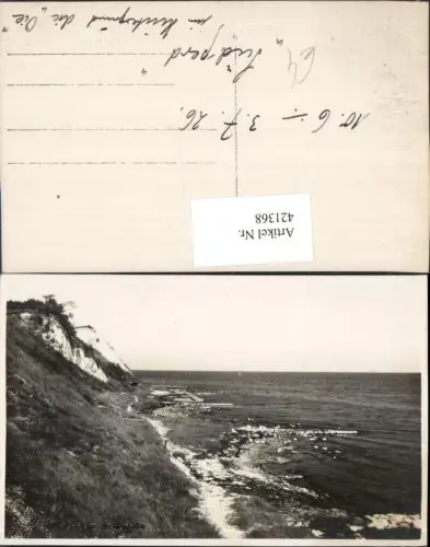 421368,Foto AK Rügen Südperd Küste m. Oie