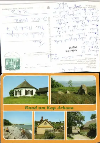 491184,Insel Rügen Vitt Kapelle Kap Arkona Mehrbildkarte pub VEB