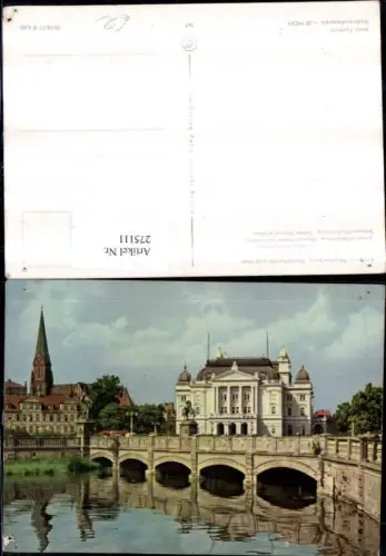 275111,Schwerin Staatstheater Theater u. Dom Kirche Brücke