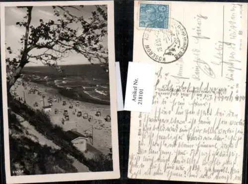 218101,Koserow Blick zum Strand Strandkörbe