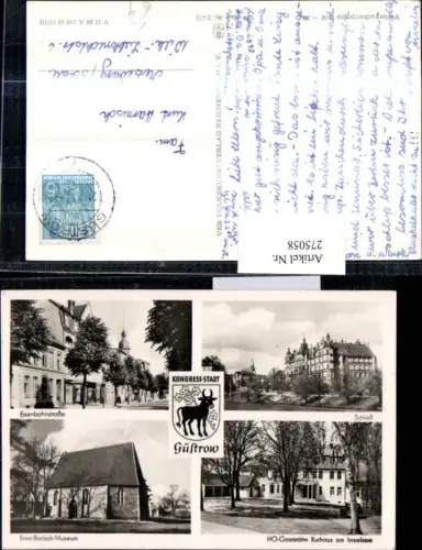 275058,Güstrow Schloss Ernst-Barlach-Museum HO-Gastsätte Kurhaus Mehrbildkarte pub VEB 2euro412