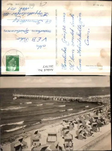 281797,Kühlungsborn Strand m. Seebrücke Strandleben Strandkörbe