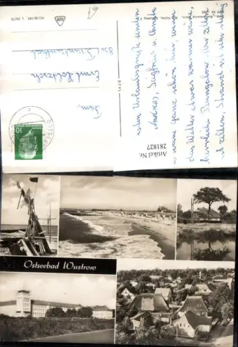 281827,Ostseebad Wustrow Teilansicht Gebäude Strand Mehrbildkarte