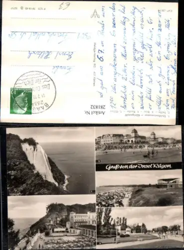 281832,Insel Rügen Stubbenkammer Königsstuhl Sellin Binz Strand Baabe Göhren Promenade Mehrbildkarte