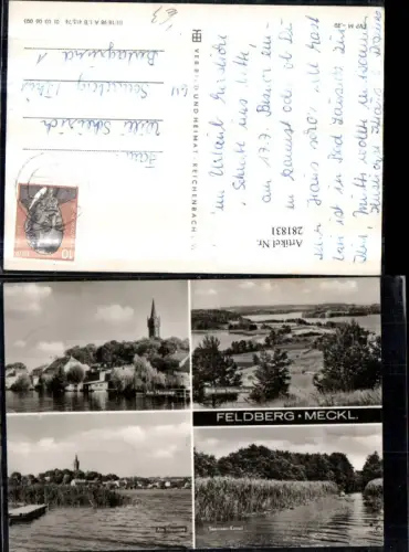 281831,Feldberg Totale Haussee Seerosen-Kanal Mehrbildkarte pub VEB