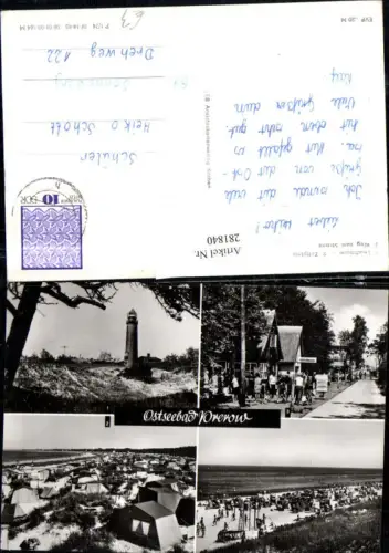 281840,Ostseebad Prerow Leuchtturm Zeltplatz Camping Strand Mehrbildkarte