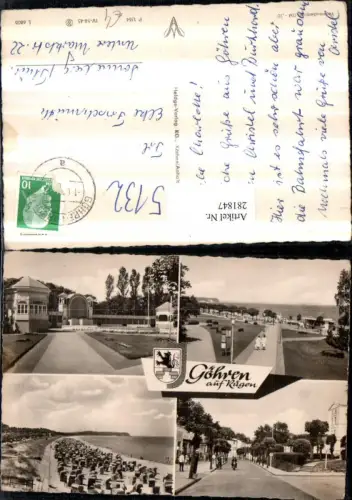 281847,Göhren auf Rügen Konzertgarten Straßenansicht Promenade Strand Mehrbildkarte