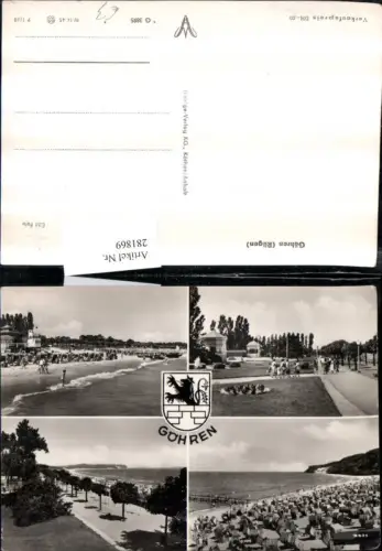 281869,Göhren auf Rügen Promenade Strand Strandleben Strandkörbe Mehrbildkarte