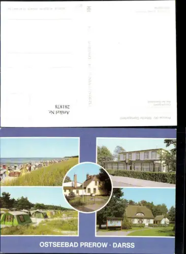 281878,Ostseebad Prerow Strand Ferienheim Am Hafen u. Zentral Campingplatz Rat d. Gemeinde Mehrbildkarte