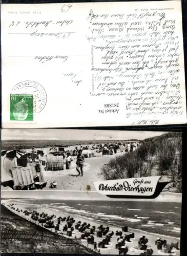 281888,Ostseebad Dierhagen Strand Strandleben Strandkörbe Mehrbildkarte