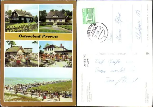 286270,Ostseebad Prerow Rat d. Gemeinde Strand HO-Gaststätte Dünenhaus Mehrbildkarte