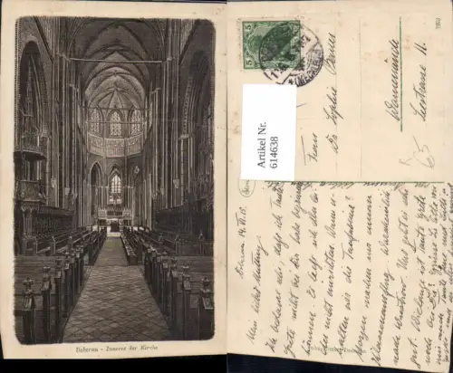 614638,Künstler Ak Bad Doberan Inneres d. Kirche
