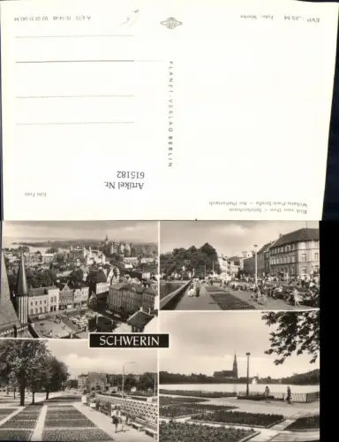 615182,Mehrbild Ak Schwerin Blick v. Dom Spieltordamm Pfaffenteich