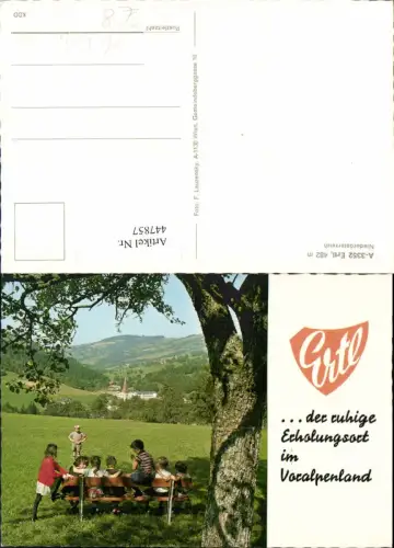 447857,Ertl b. St. Peter in der Au Teilansicht Kinder Bank