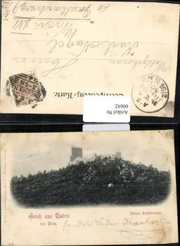 60642,Ruine Rauhenegg 1898