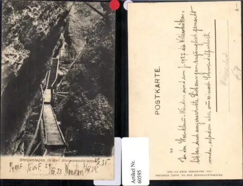 60595,Steiganlagen Steinwandklamm Wenden Weissenbach Nöstach 1927