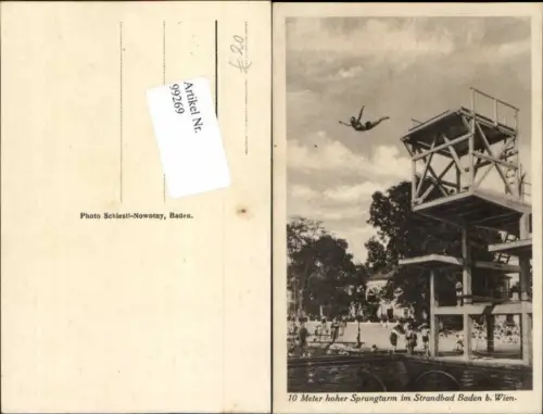 99269,RAR Sprungturm im Strandbad Baden b. Wien