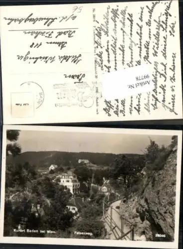 99778,Baden bei Wien Felsenweg 1938